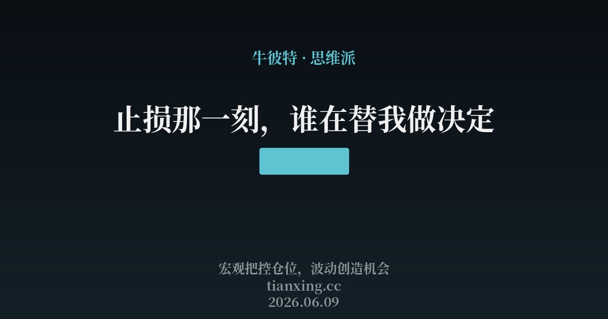 止损那一刻,谁在替我做决定