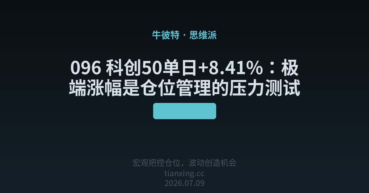 科创50单日+8.41%
