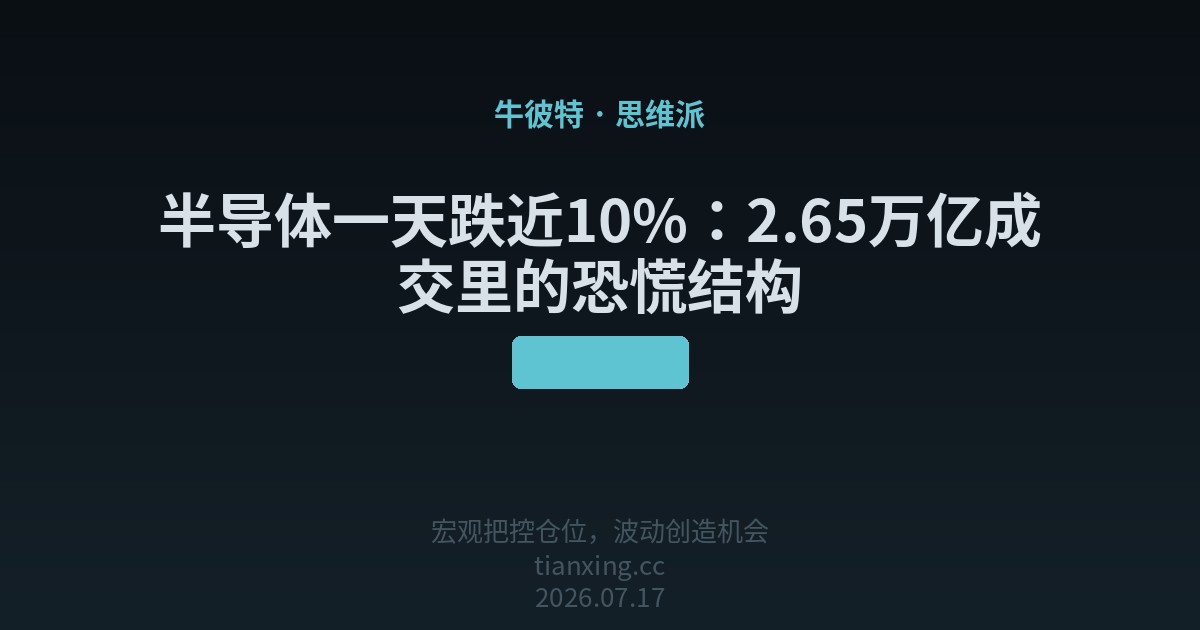 半导体一天跌近10%