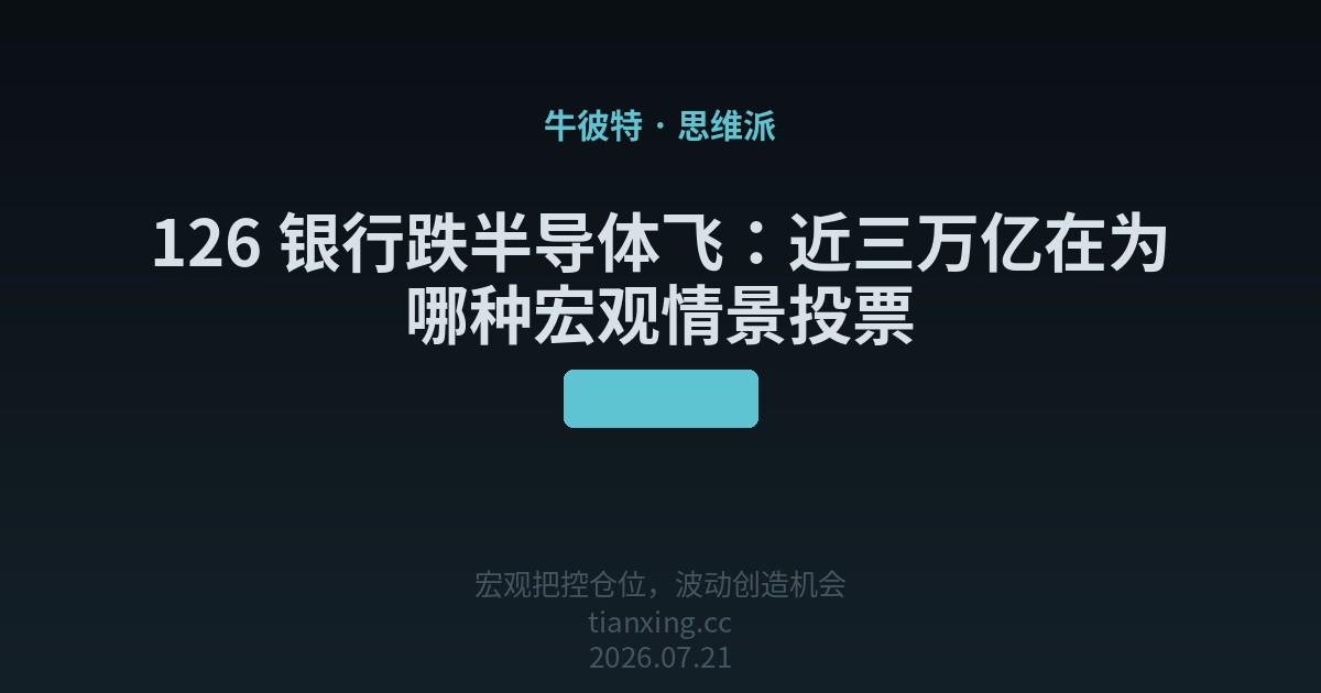 银行跌半导体飞:近三万亿在为哪种宏观情景投票