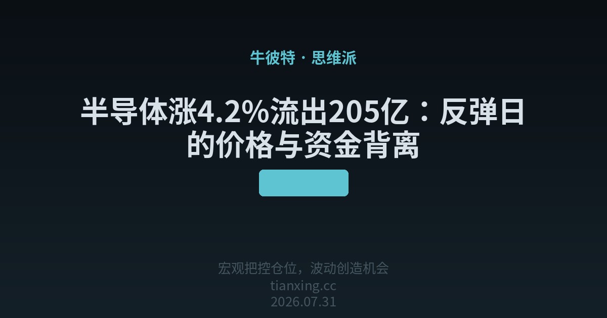 反弹日的价格与资金背离