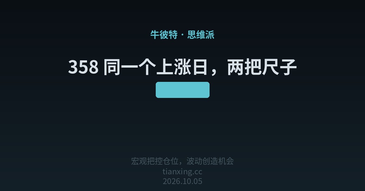 358 同一个上涨日，两把尺子